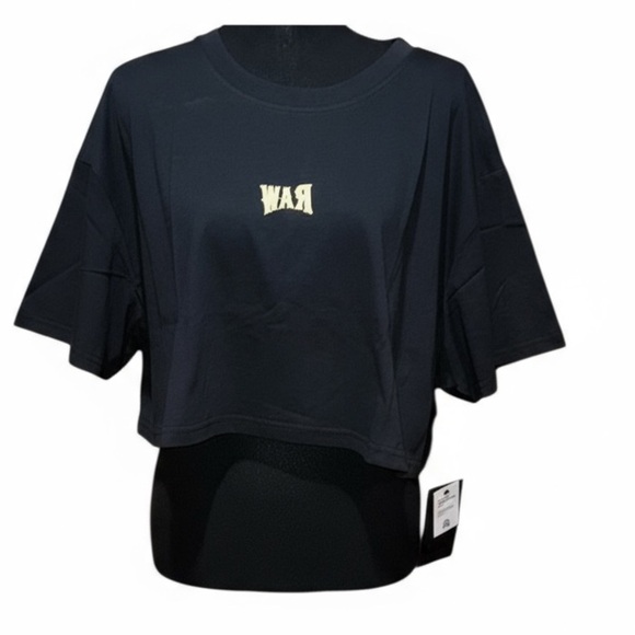 Rawgear Black War Cropped T-Shirt Athletic Wear Large NWT - Picture 2 of 8